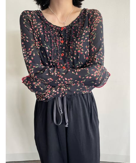 flower mesh cardigan