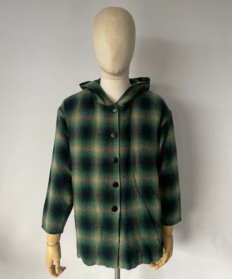 80s Hooded flannel shirt