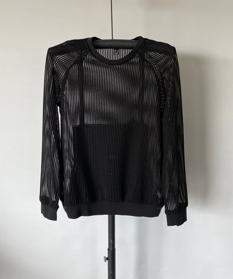 mesh L/S crew tops