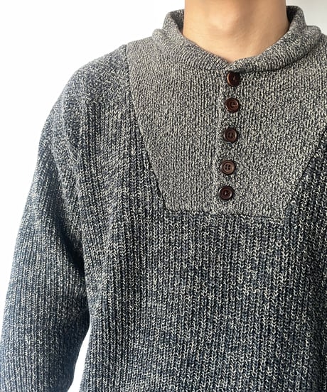 90s CLUB ROOM Half-button Melange Knit