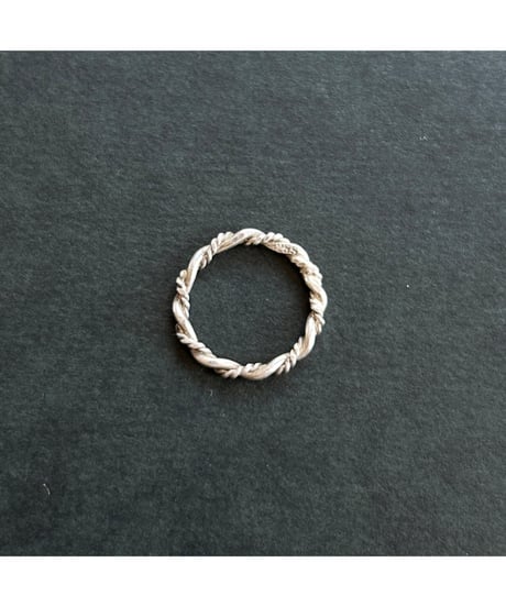Vintage Silver 925 Rope ring ②