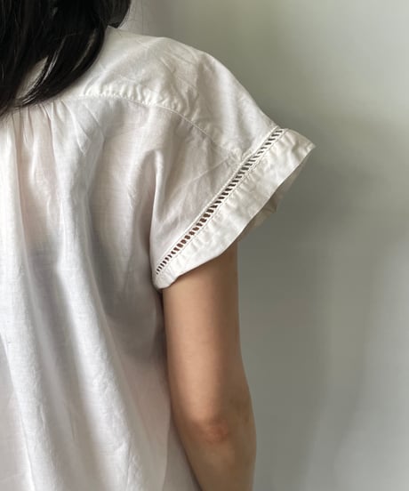Europe vintage white blouse　44