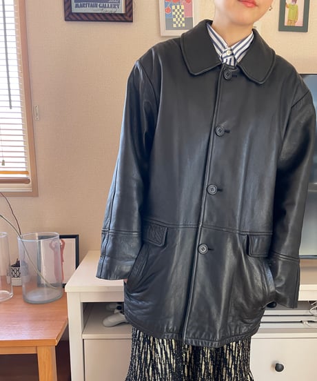 Vintage Leather Car Coat