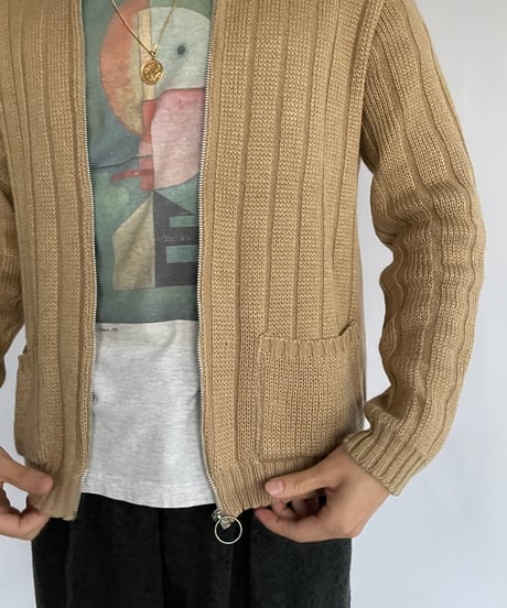 70-80s Europe zip knit