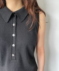 Sleeveless Knit Polo