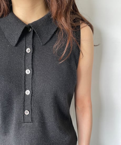 Sleeveless Knit Polo