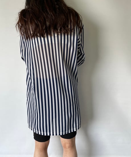 70s~80s See Through Stripe L/S Shirt