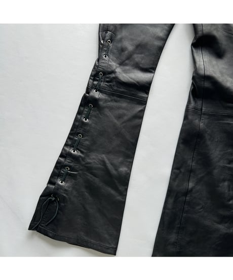 Lace up leather Pants
