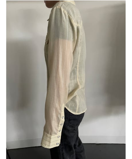sheer Western Stripe shirt
