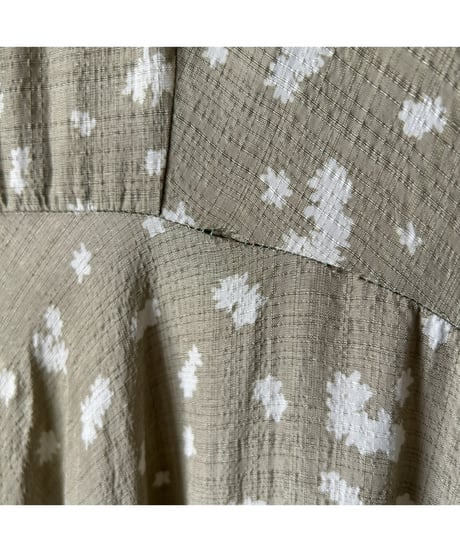 60s~70s europe vintage Stand collar dress