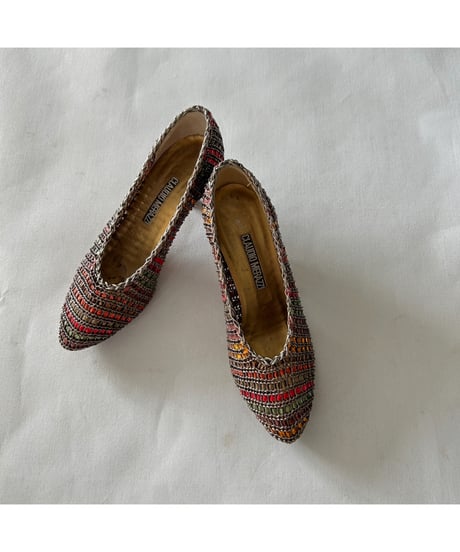 CLAUDIO MERAZZI mesh leather pumps