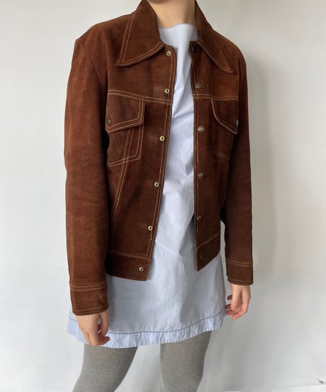 70s Suede Trucker Jacket