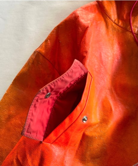 80s Europe orange coat