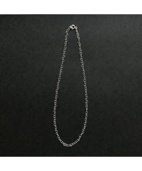 DEAD STOCK Italy 925 tiny chain necklace Heart 17