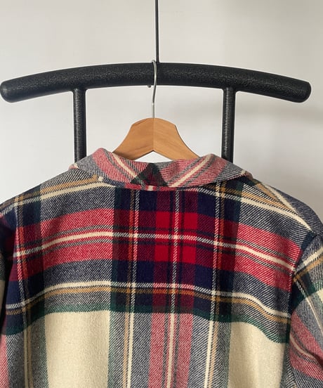 MADE IN ITALY checked fringe jacket