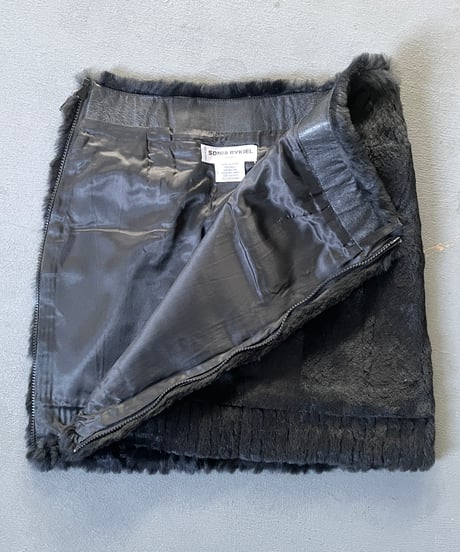 Europe vintage fur trapeze skirt