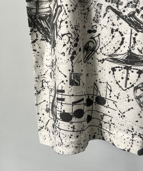 80-90s FRUIT OF THE LOOM "music" s/s tee XL