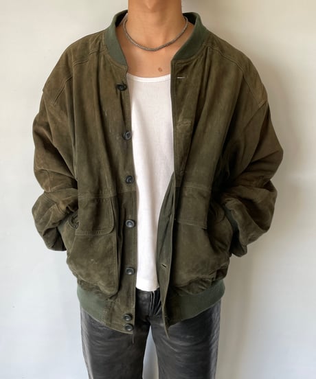 90s europe Suede Jacket