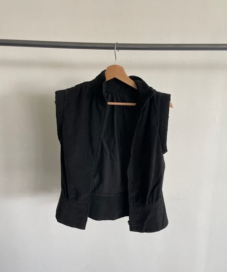 Back zip high neck tops