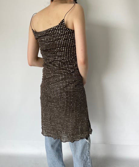 rectangle blanc PARIS Camisole Dress