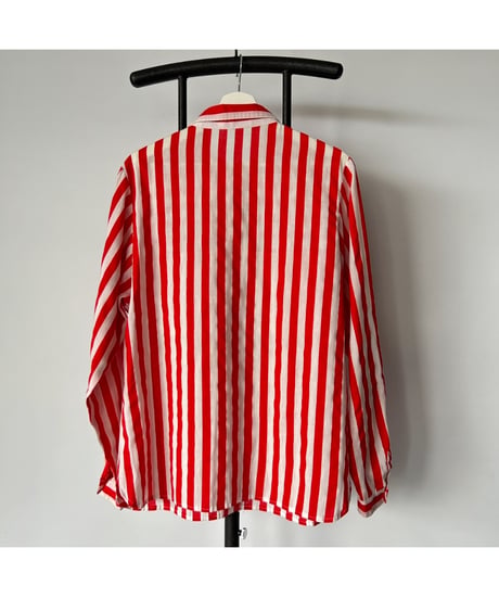 VINTAGE Hand made Switching Stripe Shirt
