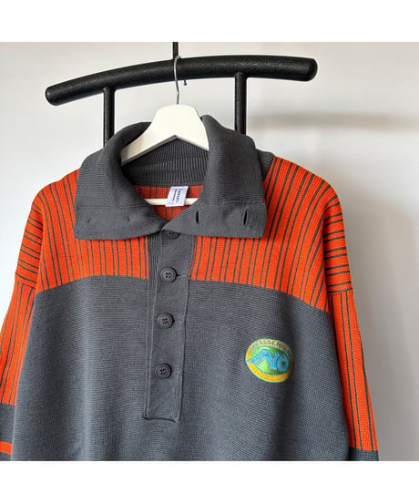 Europe High Neck Button Knit