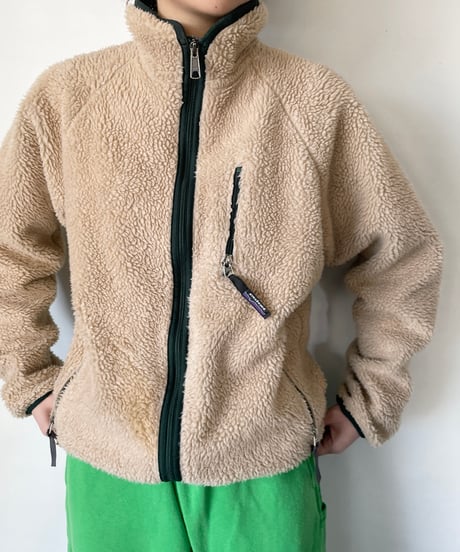 97s patagonia Retro Cardigan "natural / hunter green"