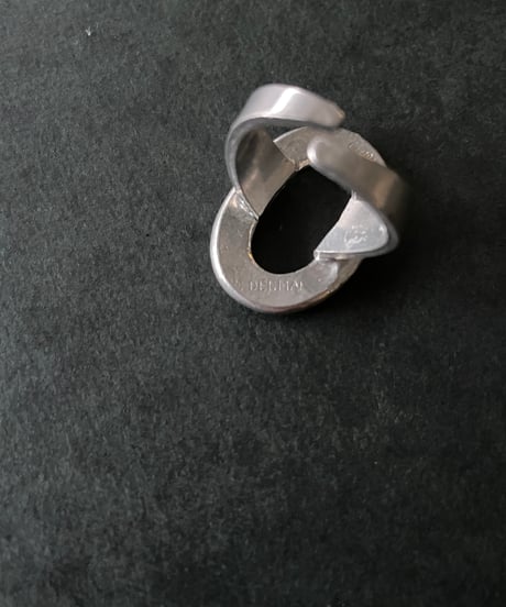 70s vintage modernist pewter ring made in Denmark S