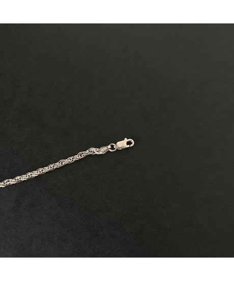 Vintage ITALY 925 Rope chain bracelet ③