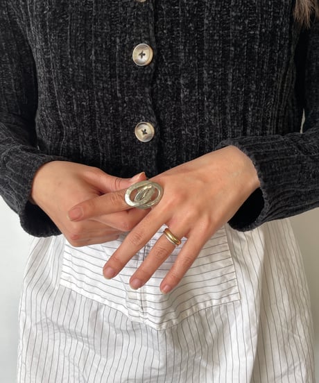 70s vintage modernist pewter ring made in Denmark W