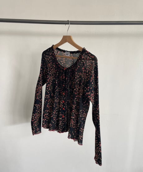flower mesh cardigan