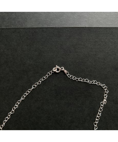 DEAD STOCK Italy 925 tiny chain necklace Heart 17