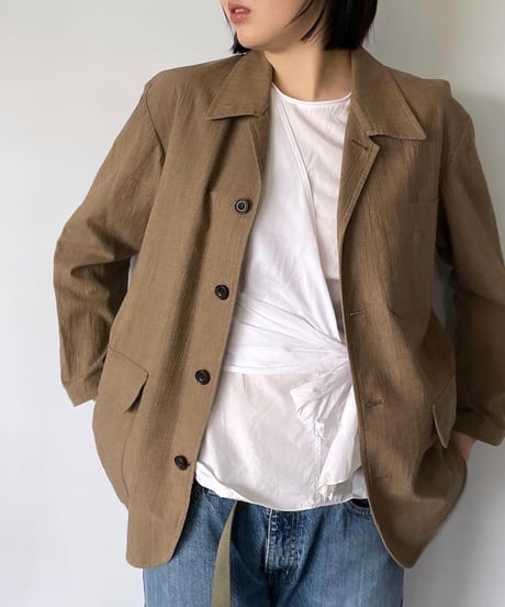 DANIEL HECHTER cotton linen jacket M