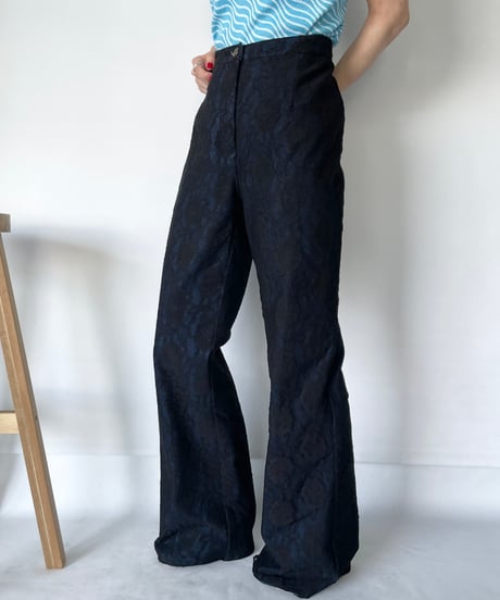 Europe lace denim pants 38