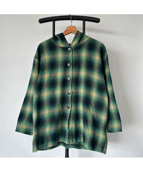 80s Hooded flannel shirt