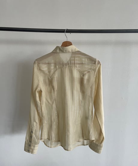sheer Western Stripe shirt