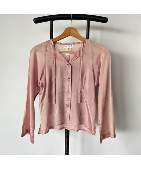 agnes b ribbon blouse