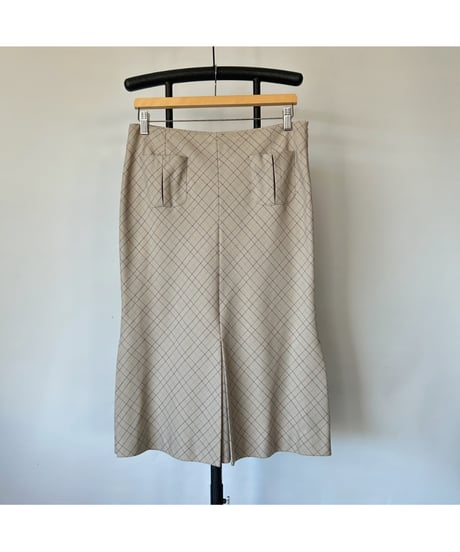 GIVENCHY Wool Check Skirt