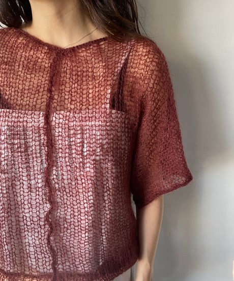 Net knit tops