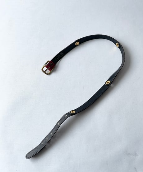 MADE IN FRANCE red crocodile leather belt