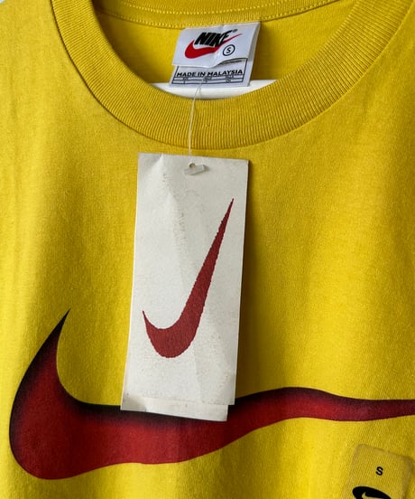 dead stock "90s NIKE Swoosh" s/s tee S