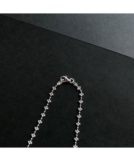 DEAD STOCK Vitage Italy 925 tiny chain necklace Flower 13