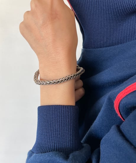 Europe vintage fox tail chain silver bracelet