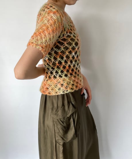 VINTAGE mohair crochet knit