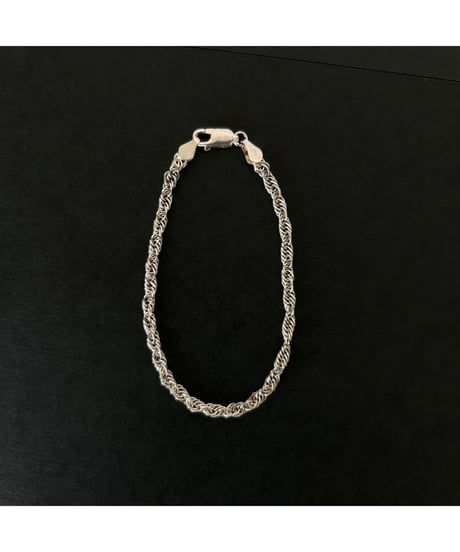 Vintage Rope ITALY 925  chain bracelet ④