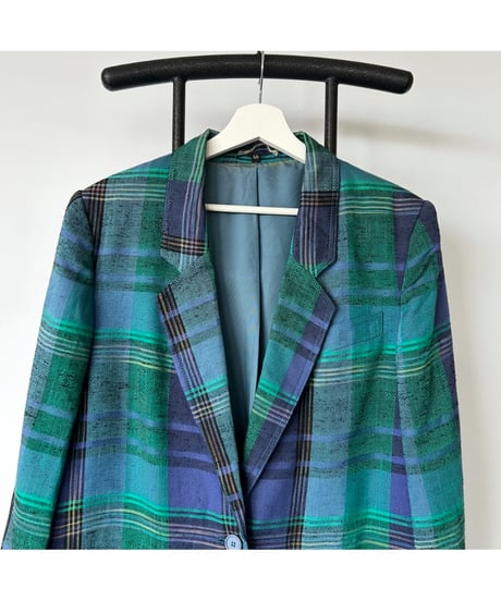 80s Vintage "YESSICA" Plaid Jacket