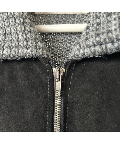90s Suede×Wool Knit Pullover