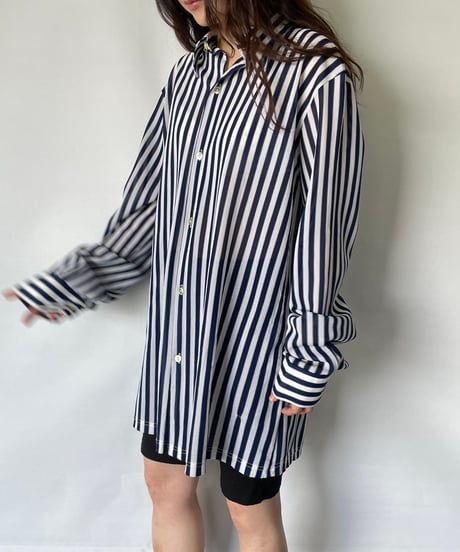 70s~80s See Through Stripe L/S Shirt
