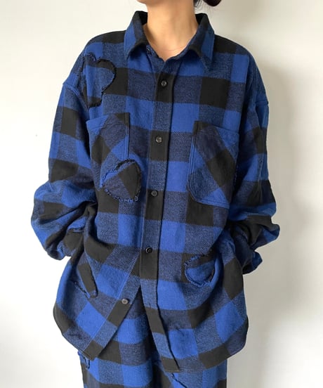 NAM "BELLOWS HEAVY FLANNEL SHIRT & PANTS" (BLUE/HEART)
