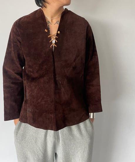 VINTAGE Hand made Leather Lace-up